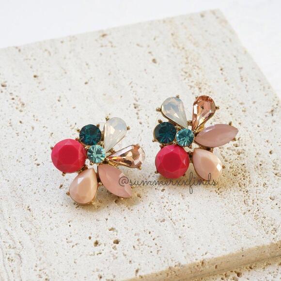 J.Crew Cluster Stone Earrings - Picture 2 of 3